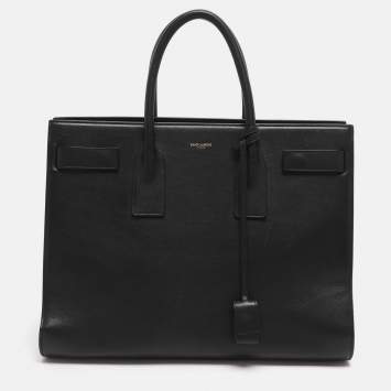 مملوكة مسبقًا Saint Laurent Paris Sac De Jour Large Black Leather Tote