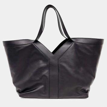 Pre Owned حقيبة يد سان لوران باريس واي جلد سوداء