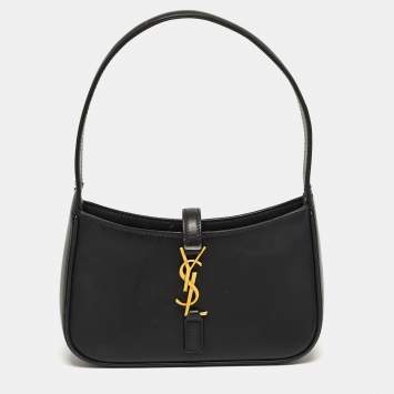 مملوكة مسبقًا Saint Laurent LE 5 À 7 Mini Black Leather Shoulder Bag