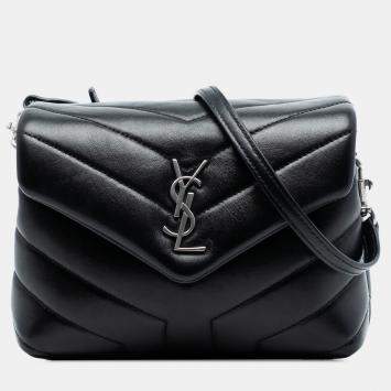 مملوكة مسبقًا Saint Laurent Paris Black Toy Matelasse Leather Monogram LouLou Crossbody
