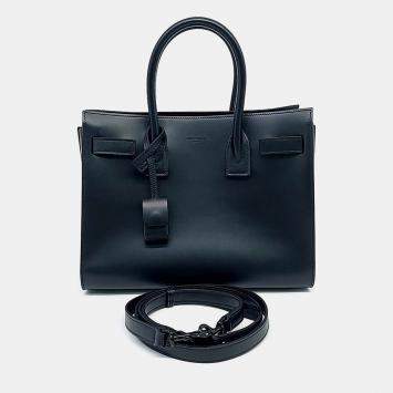 Pre Owned Saint Laurent Paris Black Leather  Sac de Jour Baby (421863)