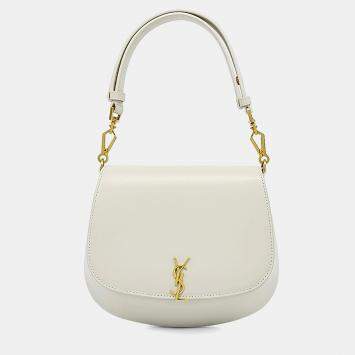 Pre Owned Saint Laurent Paris White Leather Voltaire Mini (800846)