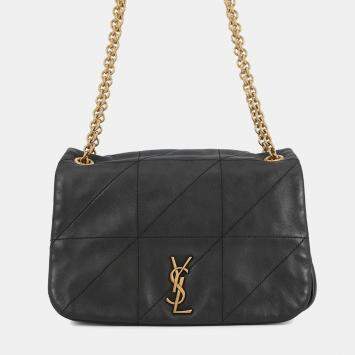 مملوكة مسبقًا Saint Laurent Paris Jamie 4.3 Chain Shoulder Bag Black Lambskin Size Small