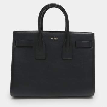 مملوكة مسبقًا Saint Laurent Classic Sac De Jour Small Navy Blue Leather Tote