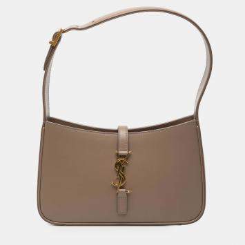 مملوكة مسبقًا Saint Laurent Paris Beige Smooth Calfskin Le 5 a 7