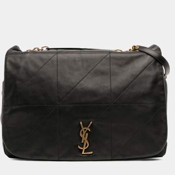 Pre Owned Saint Laurent Paris Black Large Quilted Lambskin Jamie 4.3 Shoulder Bag