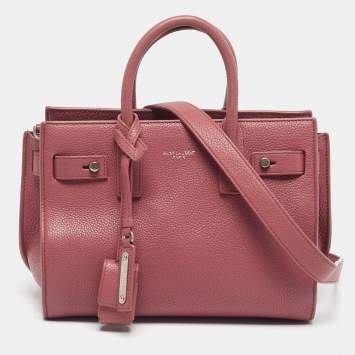 Pre Owned Saint Laurent Classic Souple Sac De Jour Nano Pink Leather Tote