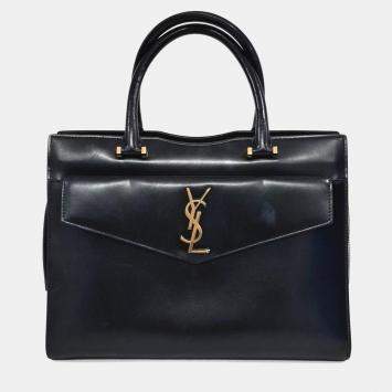 مملوكة مسبقًا Saint Laurent Paris Black Leather Uptown Bag Medium