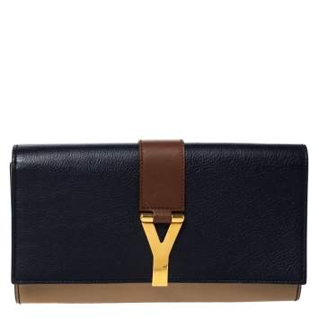 Pre Owned Saint Laurent Multicolor Leather Y-Ligne Clutch
