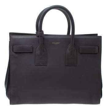 Pre Owned Saint Laurent Grey Leather Small Classic Sac De Jour Tote