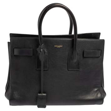 Pre Owned Saint Laurent Midnight Blue Leather Small Classic Sac De Jour Tote