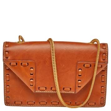 Pre Owned Saint Laurent Tan Leather Betty Shoulder Bag