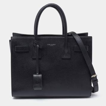 Pre Owned Saint Laurent Black Leather Baby Classic Sac De Jour Tote