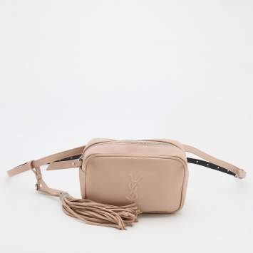 Pre Owned Saint Laurent Beige Leather Lou Belt Bag