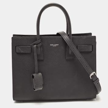 Pre Owned Saint Laurent Black Leather Baby Classic Sac De Jour Tote