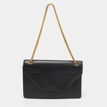 Pre Owned Saint Laurent Black Leather Medium Betty Shoulder Bag