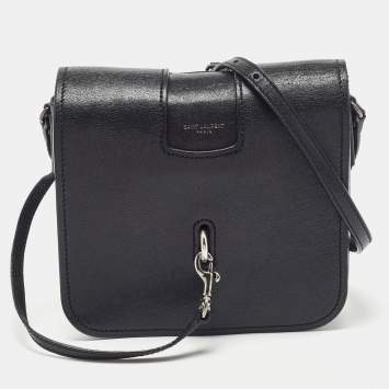 Pre Owned Saint Laurent Black Leather Small Charlotte Toy Crossbody Bag