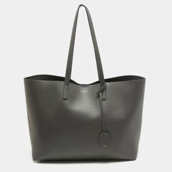 Pre Owned Saint Laurent Grey Leather East West Tote