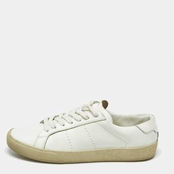 Saint Laurent White Leather Court Classic Sneakers Size 39