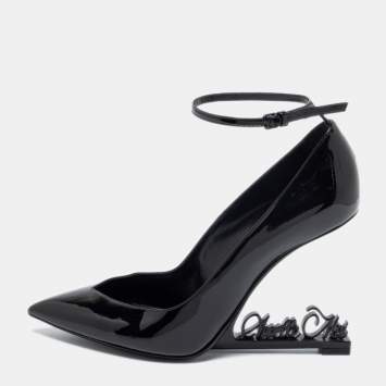 Pre Owned Saint Laurent Black Patent Leather Opyum Appelle Moi Heel Pumps Size 39