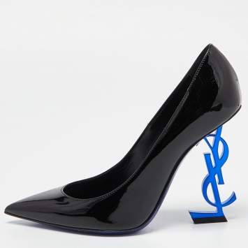 Saint Laurent Black Patent Leather Opyum Pumps Size 35.5
