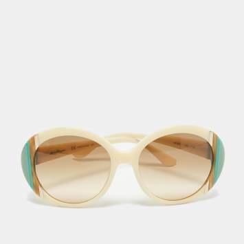 Pre Owned Salvatore Ferragamo Brown Gradient Multicolor SF766S Sunglasses