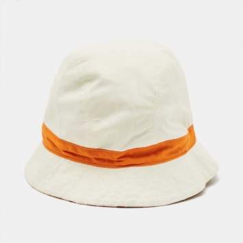 Pre Owned Salvatore Ferragamo Multicolor Floral Print Cotton Bucket Hat Size 57