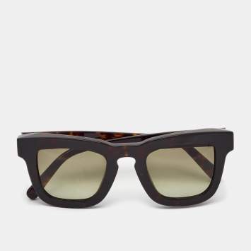Pre Owned Salvatore Ferragamo Dark Brown SF771S Square Sunglasses