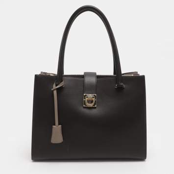 مملوكة مسبقًا Salvatore Ferragamo Marlene Brown Leather Tote