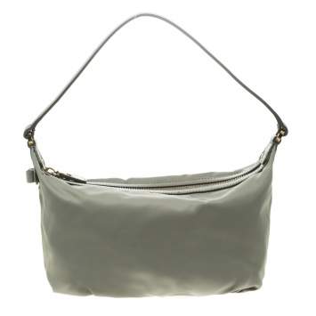 Pre Owned Salvatore Ferragamo Light Green Nylon Hobo