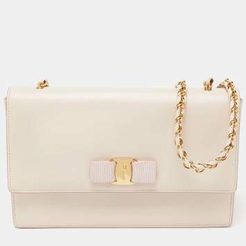 Pre Owned Salvatore Ferragamo Pink Leather Ginny Shoulder Bag