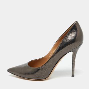 Pre Owned Salvatore Ferragamo Black Leather Pointed Toe Pumps Size 40