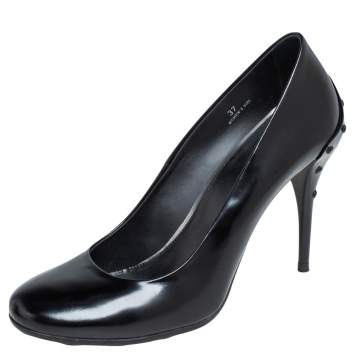 Pre Owned Tod's Black Patent Leather Pumps Size 37