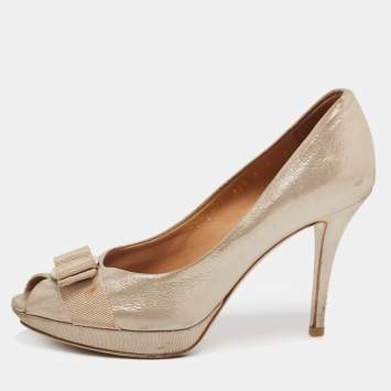 Salvatore Ferragamo Pumps - Tina Bow High-Heel Platform