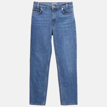 Pre Owned Sandro Blue Denim Skinny Jeans XS Waist 26"