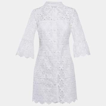 Sandro White Lace Mini Dress S