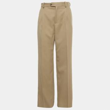 Pre Owned Sandro Beige Gabardine Trousers S