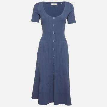 Pre Owned فساتين ساندرو أزرق مضلع متوسطة الحجم