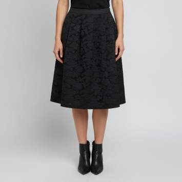مملوكة مسبقًا Sandro Black Lace Janice Skater Skirt L
