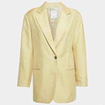 Pre Owned Sandro Gold Single-Button Blazer M