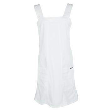 Pre Owned See By Chloe White Denim Sleeveless Pinafore Dress L