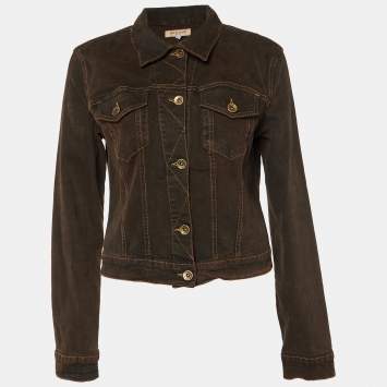Pre Owned See by Chloe Brown Denim Button Front Jacket XL