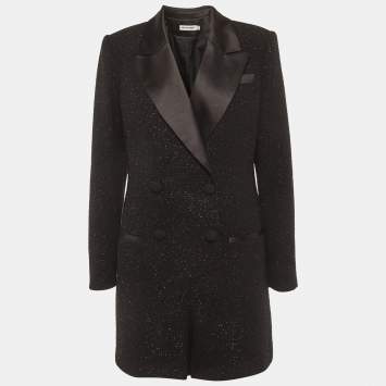 Pre Owned بلاي سوت سيليف بورتريه تيد معدني بولكي أسود مقاس متوسط - ميديم