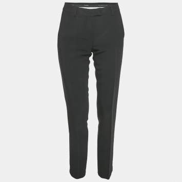 Pre Owned S'Max Mara Black Crepe Tailored Trousers M
