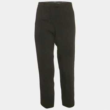 Pre Owned بنطلون إس ماكس مارا كر�يب أسود رسمي مقاس كبير - لارج