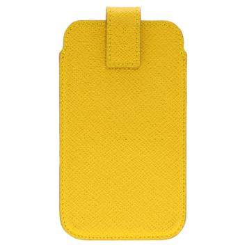 Pre Owned Smythson Yellow Leather Phone Case