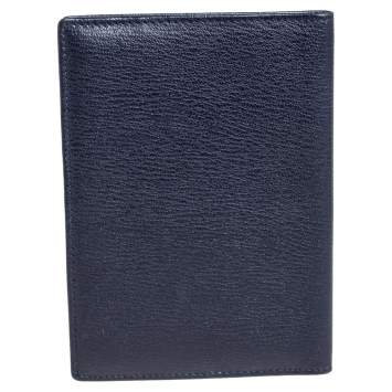 Pre Owned Smythson Blue Leather Ludlow Passport Cover