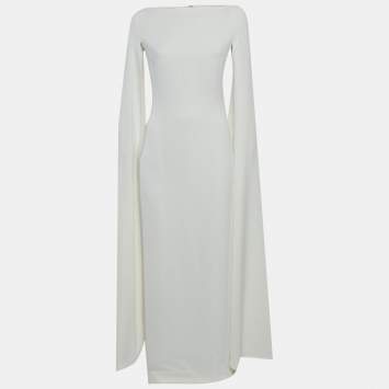 Pre Owned Solace London White Crepe Sadie Maxi Dress M