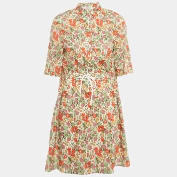 Pre Owned Sonia Rykiel Multicolor Floral Print Cotton Short Dress S