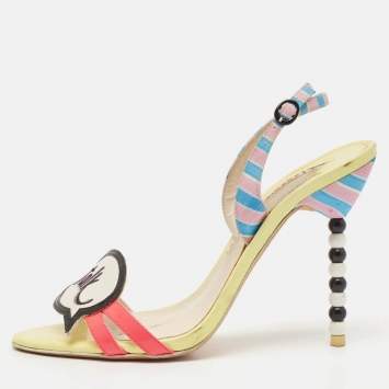 Sophia Webster Multicolor Leather And Patent Oprah Hot Stepper Sandals Size 39